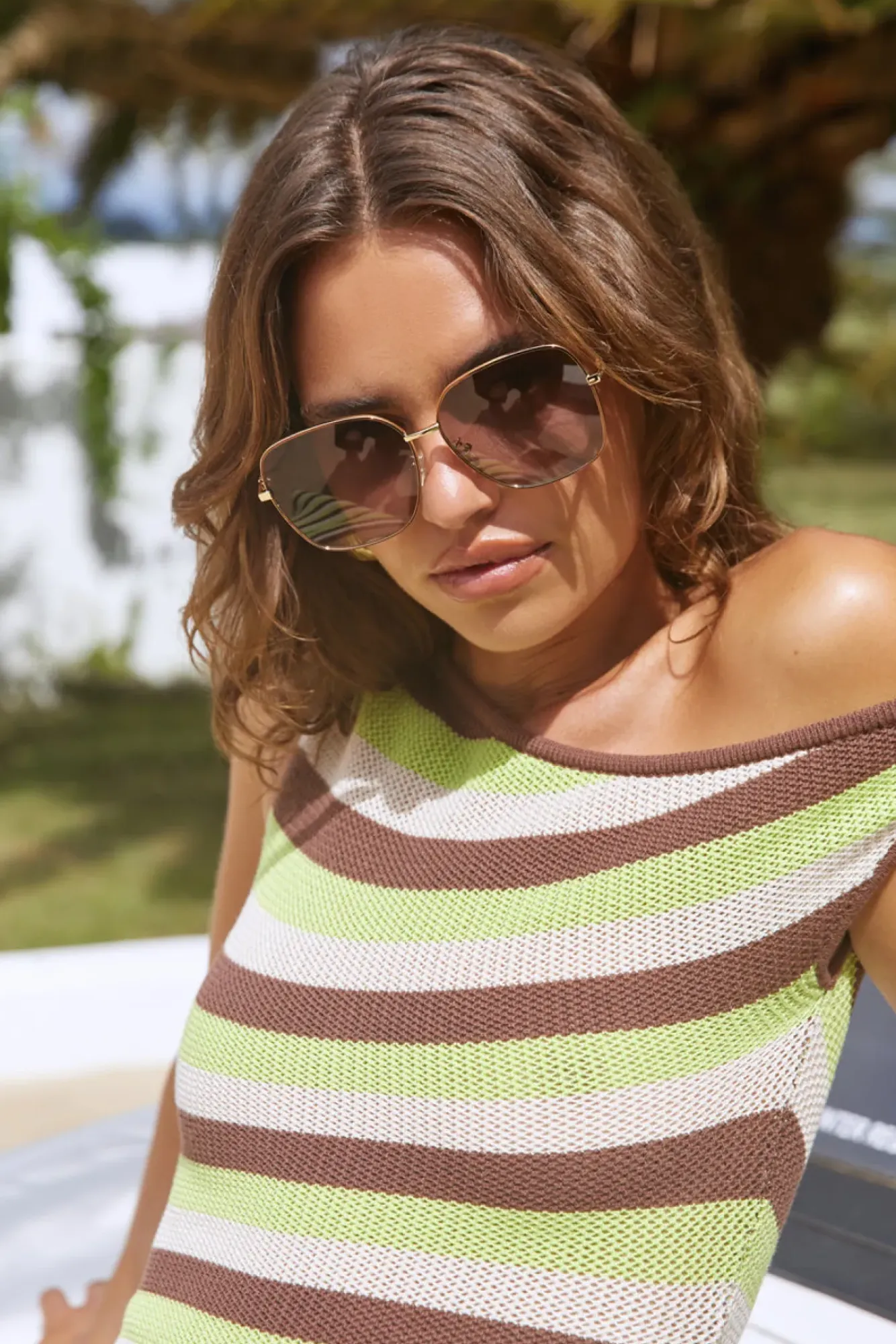 Sunglasses>Hello Molly Monaco Sunglasses Brown