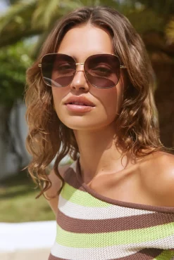 Sunglasses>Hello Molly Monaco Sunglasses Brown