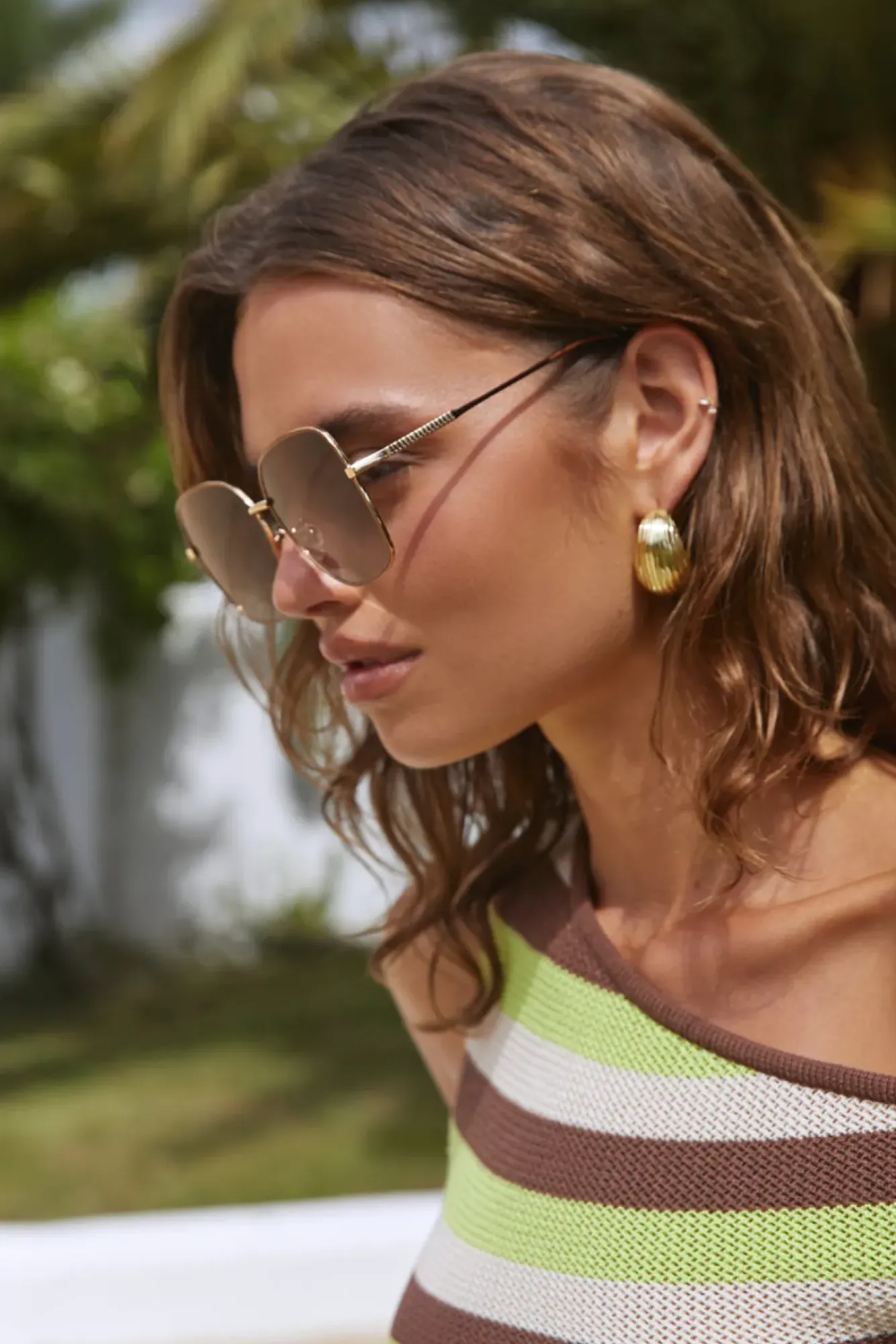 Sunglasses>Hello Molly Monaco Sunglasses Brown