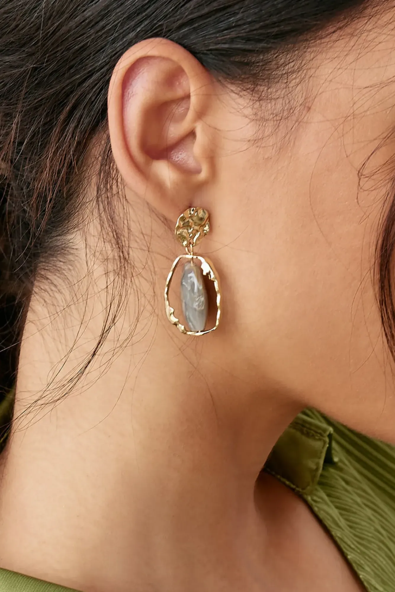 Earrings>Hello Molly Mona Lisa Earrings Grey