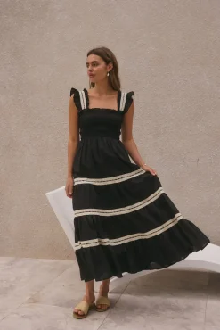Vacation Dresses|Brunch Dresses>SOFIE THE LABEL Monica Maxi Dress Black