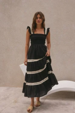 Vacation Dresses|Brunch Dresses>SOFIE THE LABEL Monica Maxi Dress Black