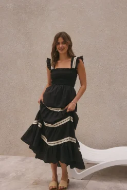 Vacation Dresses|Brunch Dresses>SOFIE THE LABEL Monica Maxi Dress Black
