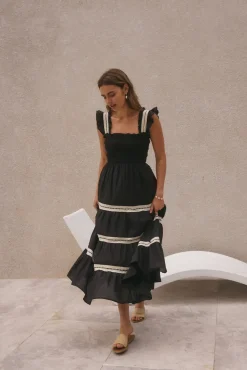 Vacation Dresses|Brunch Dresses>SOFIE THE LABEL Monica Maxi Dress Black