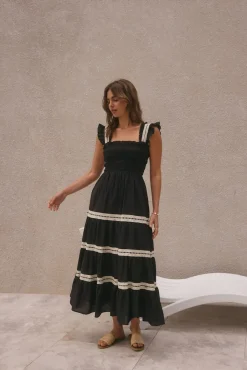 Vacation Dresses|Brunch Dresses>SOFIE THE LABEL Monica Maxi Dress Black