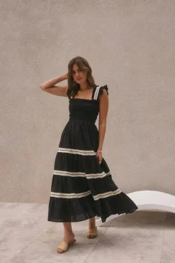 Vacation Dresses|Brunch Dresses>SOFIE THE LABEL Monica Maxi Dress Black