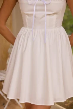 Vacation Dresses|Brunch Dresses>Hello Molly Moonflower Melodies Mini Dress White