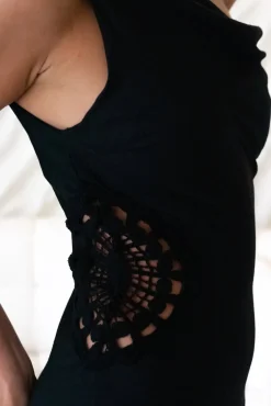 Wedding Guest Dresses|Vacation Dresses>Hello Molly Moonlight Dancer Off Shoulder Maxi Dress Black