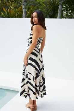 Vacation Dresses|Brunch Dresses>Hello Molly Moonlit Escape Strapless Midi Dress Multi