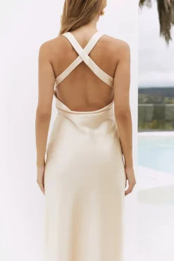 Wedding Guest Dresses|Cocktail Dresses>Hello Molly Moonlit Sway Midi Dress Yellow