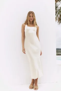 Wedding Guest Dresses|Cocktail Dresses>Hello Molly Moonlit Sway Midi Dress Yellow
