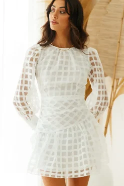 Spring Break Dresses|White Dresses>Hello Molly Moonlit Water Dress White