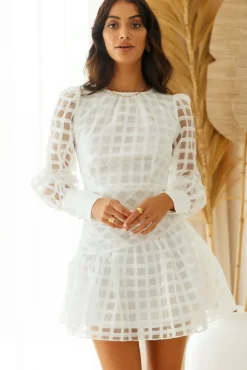 Spring Break Dresses|White Dresses>Hello Molly Moonlit Water Dress White