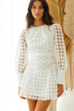 Spring Break Dresses|White Dresses>Hello Molly Moonlit Water Dress White