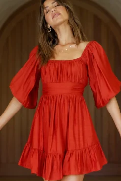 Spring Break Dresses|Casual Dresses>Hello Molly Moonstone Dress Red
