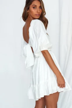 Spring Break Dresses|Bump Friendly>Hello Molly Moonstone Dress White