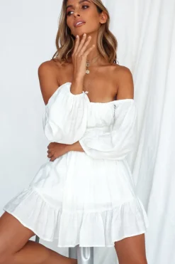 Spring Break Dresses|Bump Friendly>Hello Molly Moonstone Dress White