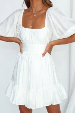 Spring Break Dresses|Bump Friendly>Hello Molly Moonstone Dress White