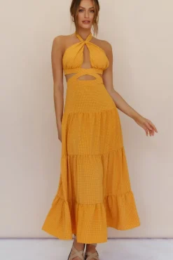 Spring Break Dresses|Summer Dresses>Hello Molly Morning Dew Maxi Dress Orange