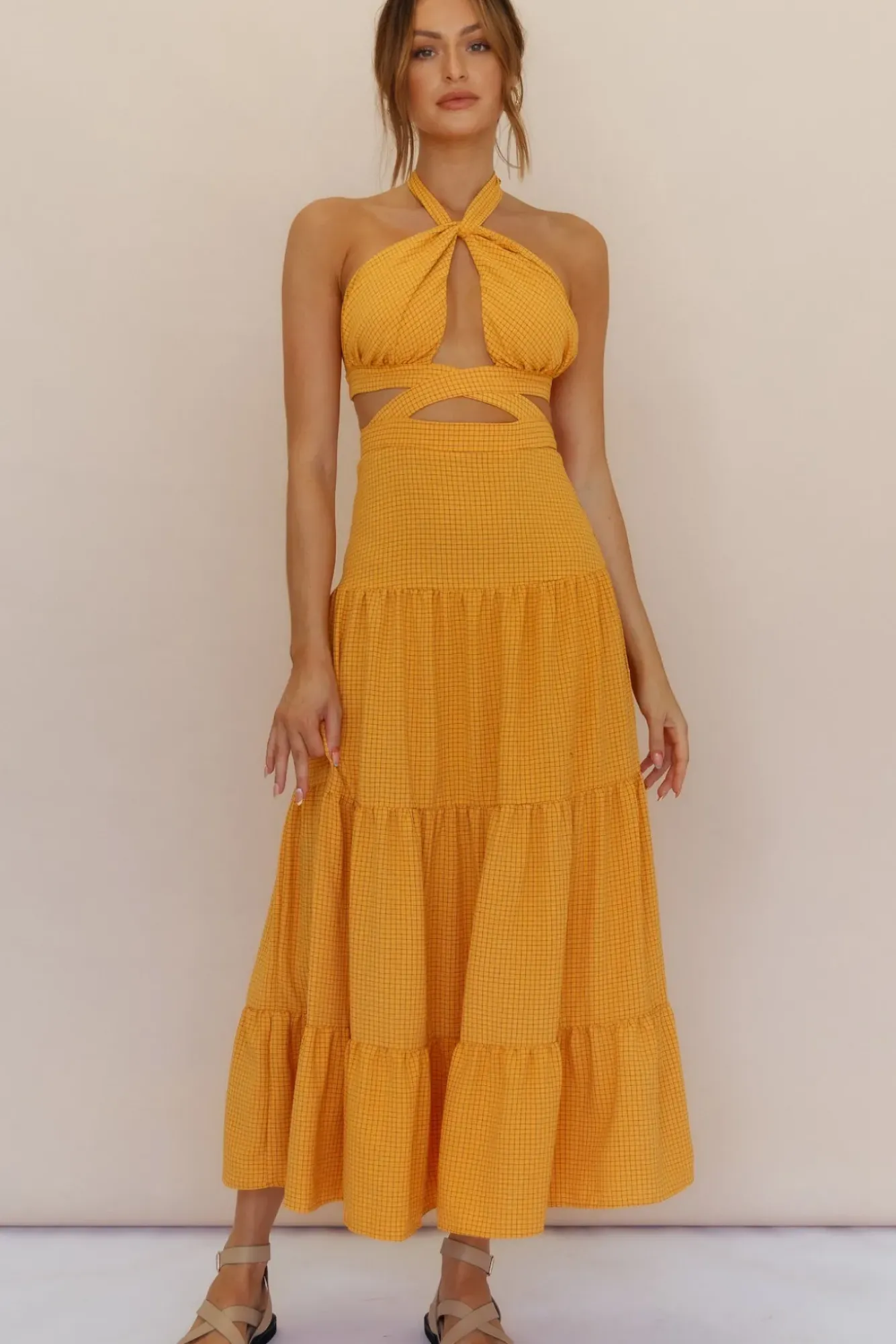 Spring Break Dresses|Summer Dresses>Hello Molly Morning Dew Maxi Dress Orange