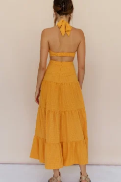 Spring Break Dresses|Summer Dresses>Hello Molly Morning Dew Maxi Dress Orange