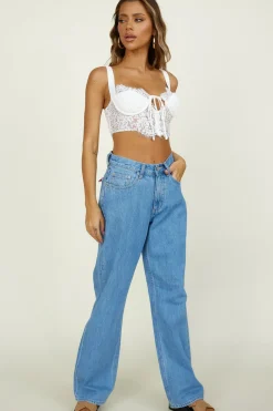 Cropped>Hello Molly Move With Grace Crop Top White