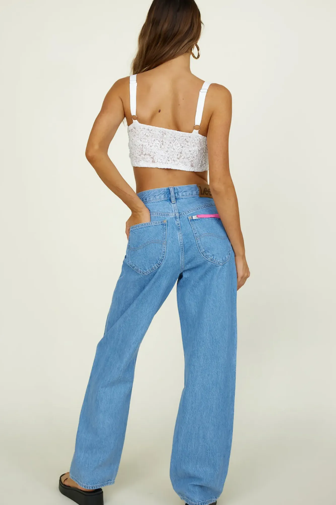 Cropped>Hello Molly Move With Grace Crop Top White