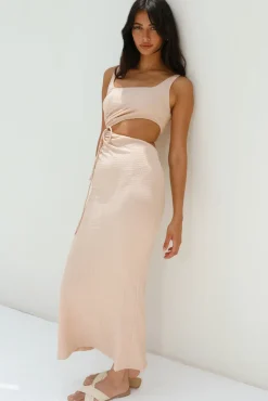 Vacation Dresses|Spring Break Dresses>Hello Molly Movie Theatre Maxi Dress Beige