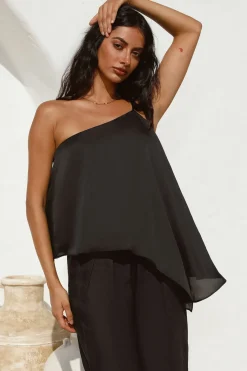 Cropped>Hello Molly Moving In Crop Top Black