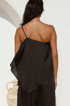Cropped>Hello Molly Moving In Crop Top Black