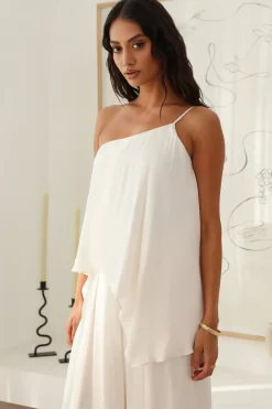 Cropped>Hello Molly Moving In Crop Top White