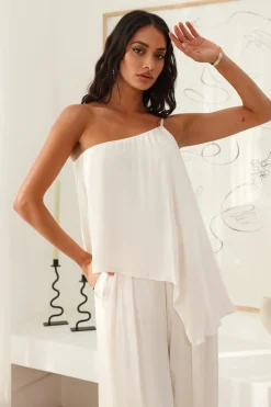 Cropped>Hello Molly Moving In Crop Top White