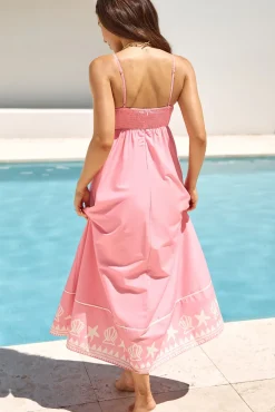 Vacation Dresses|Spring Break Dresses>Hello Molly Moving Islands Maxi Dress Pink