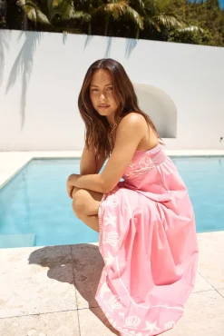 Vacation Dresses|Spring Break Dresses>Hello Molly Moving Islands Maxi Dress Pink