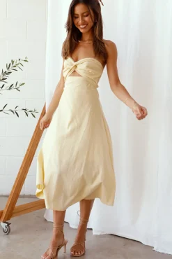 Wedding Guest Dresses|Cocktail Dresses>Hello Molly My Advice Maxi Dress Yellow