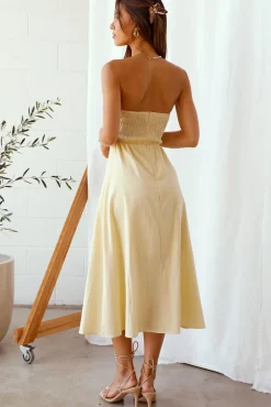 Wedding Guest Dresses|Cocktail Dresses>Hello Molly My Advice Maxi Dress Yellow