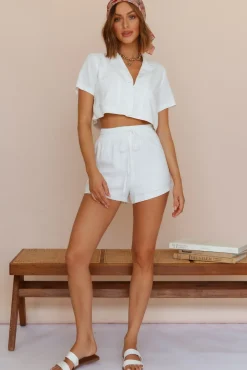Shirts|Cropped>Hello Molly My Eclipse Top White