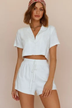 Shirts|Cropped>Hello Molly My Eclipse Top White