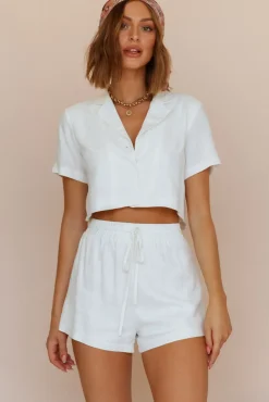 Shirts|Cropped>Hello Molly My Eclipse Top White