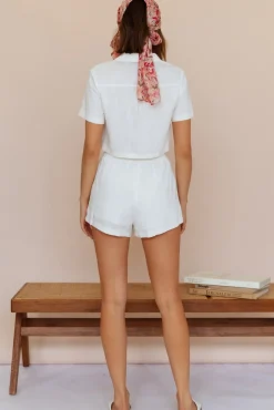 Shirts|Cropped>Hello Molly My Eclipse Top White