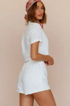 Shirts|Cropped>Hello Molly My Eclipse Top White