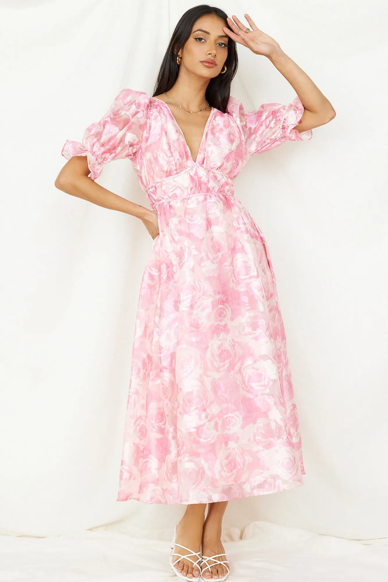 Brunch Dresses|Summer Dresses>Hello Molly My Juliet Midi Dress Pink