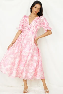 Brunch Dresses|Summer Dresses>Hello Molly My Juliet Midi Dress Pink