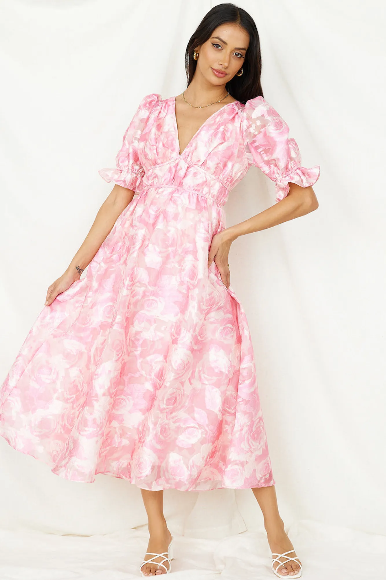 Brunch Dresses|Summer Dresses>Hello Molly My Juliet Midi Dress Pink