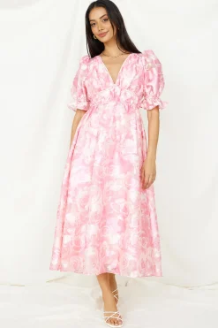Brunch Dresses|Summer Dresses>Hello Molly My Juliet Midi Dress Pink