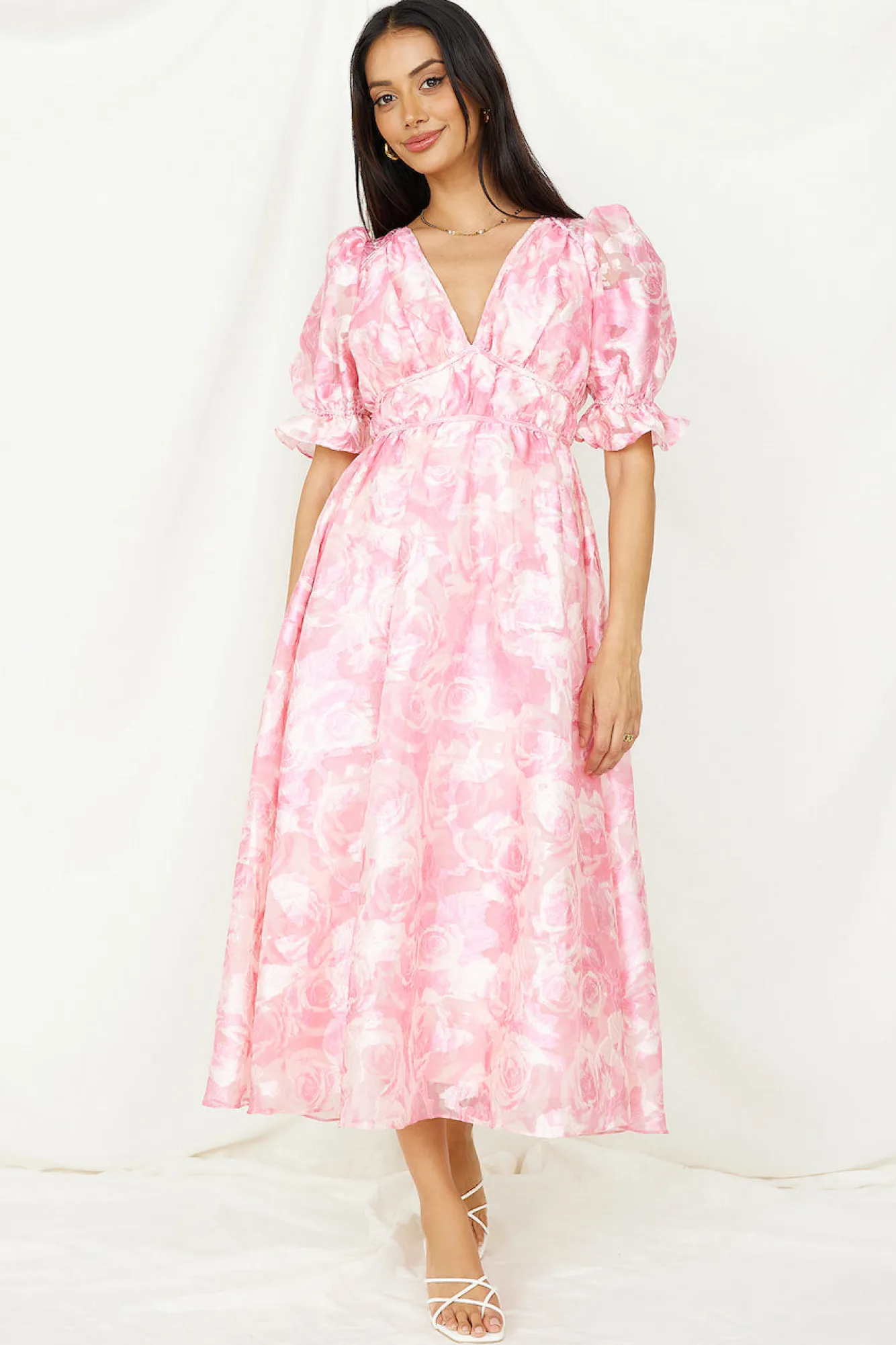 Brunch Dresses|Summer Dresses>Hello Molly My Juliet Midi Dress Pink