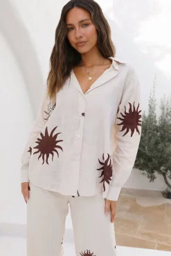 Long Sleeve|Cropped>Hello Molly Mystic Dawn Set Beige