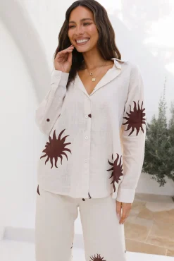 Long Sleeve|Cropped>Hello Molly Mystic Dawn Set Beige