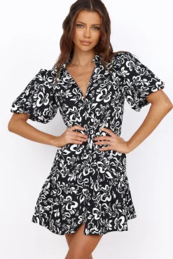 Vacation Dresses|Spring Break Dresses>Hello Molly Mystic Sunrise Dress Black