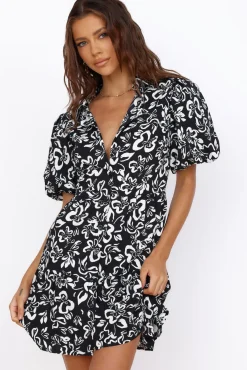 Vacation Dresses|Spring Break Dresses>Hello Molly Mystic Sunrise Dress Black
